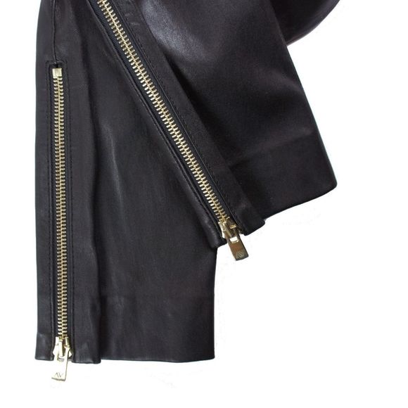 ALEXANDRE VAUTHIER Black Leather Skinny Pants - Picture 5 of 8